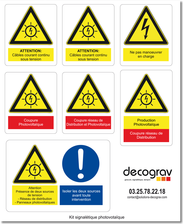 Kit signalétique photovotaïque